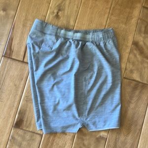 Grey lululemon 6”shorts with liner